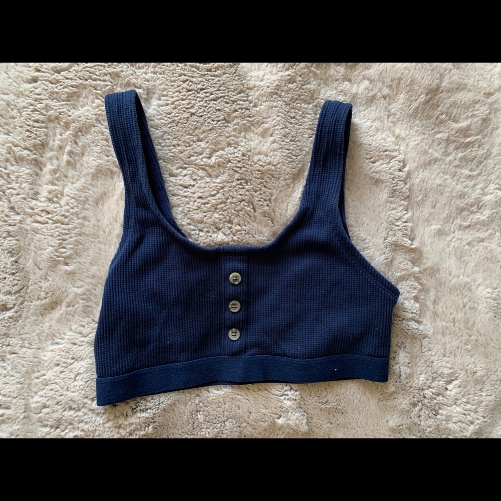 Ribbed crop bra